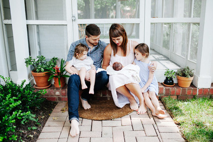 At home family newborn photos by Kaley Cornett