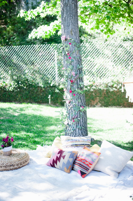 boho california backyard first birthday