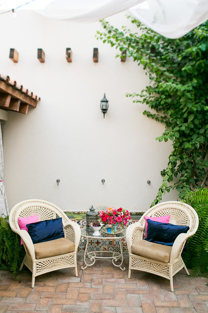 Hot pink floral birthday party in Cabo