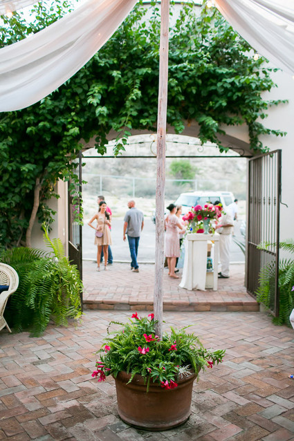 Hot pink floral birthday party in Cabo