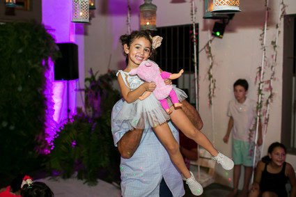 Hot pink floral birthday party in Cabo