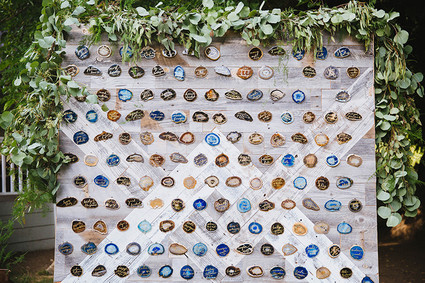 Boho escort cards display Inspiration