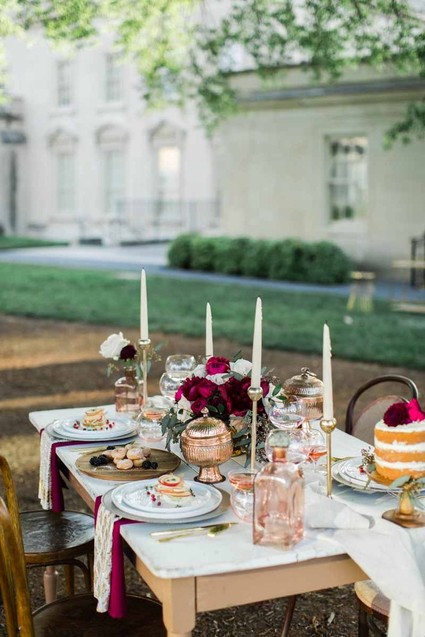 Elegant wedding tablescape