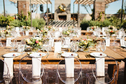 Wedding reception tablescape