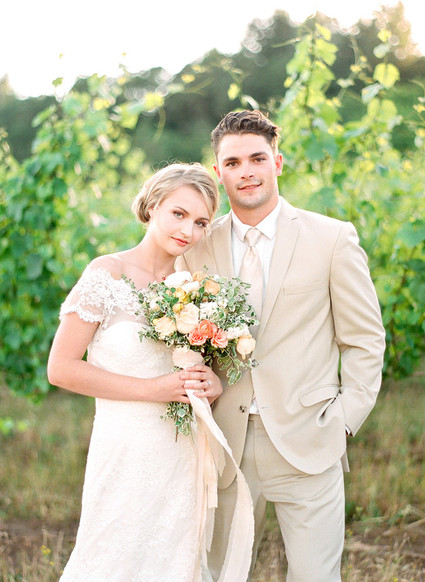 Vineyard wedding portrait