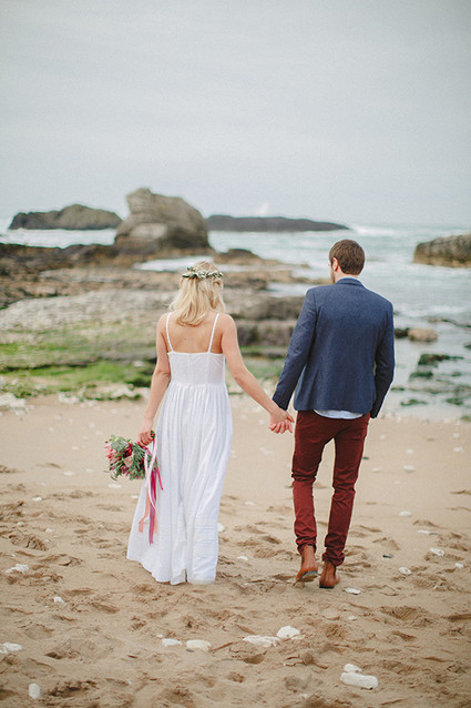 Bohemian beach wedding