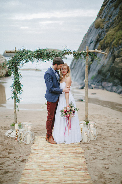 Bohemian beach wedding