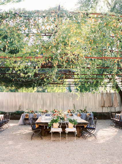 Outdoor wedding reception