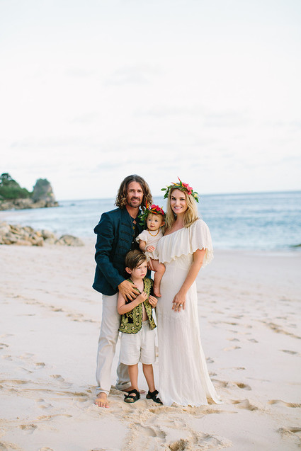 Indonesian island wedding portrait