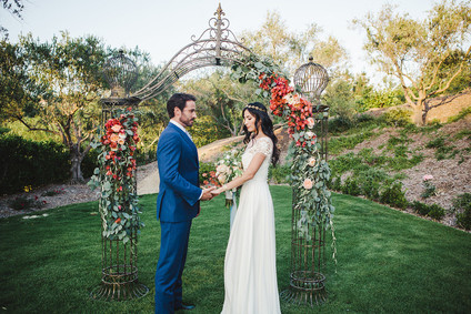 Santorini inspired wedding ceremony