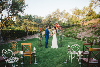 Santorini inspired wedding ceremony