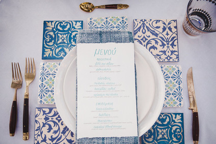 Wedding menu