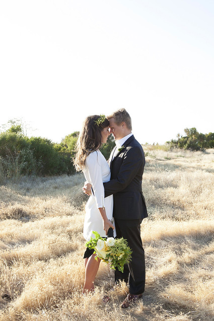 Outdoor wedding portrait