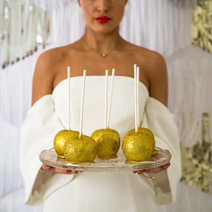 Gold carmel apples