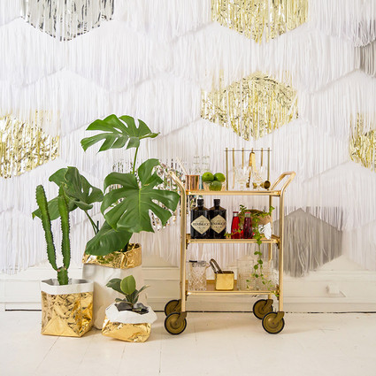 Gold bar cart