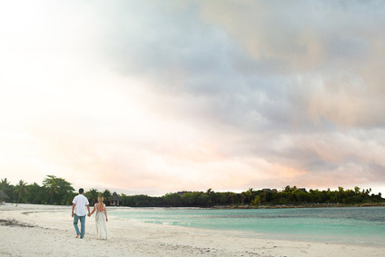 Beach wedding portrait