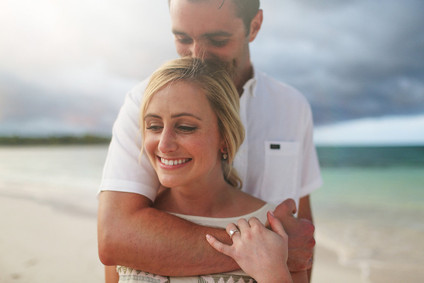 Beach wedding portrait