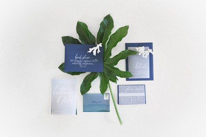 Blue invitation suite