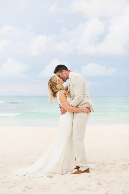 Beach wedding ceremony