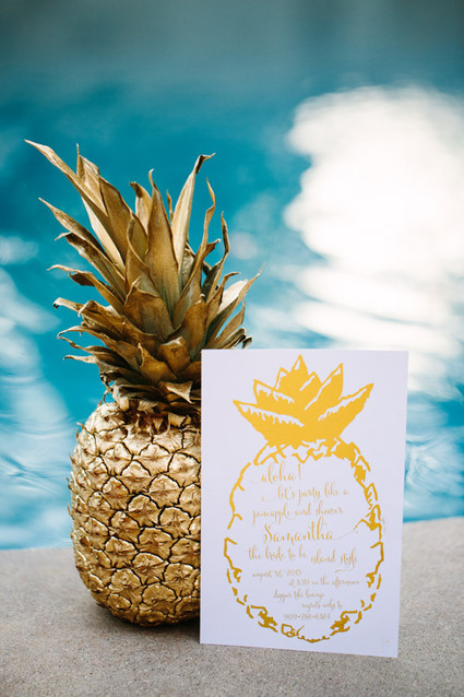Pineapple bridal shower invitation