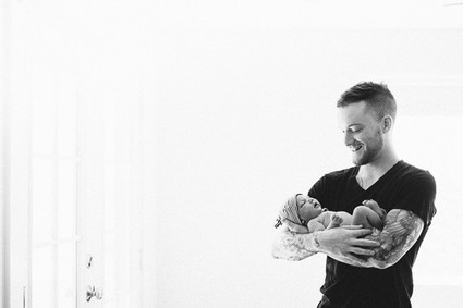 black and white newborn photos
