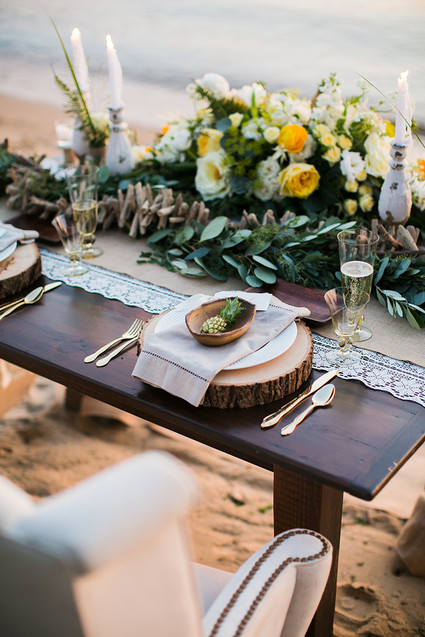 Rustic beachside wedding inspiration