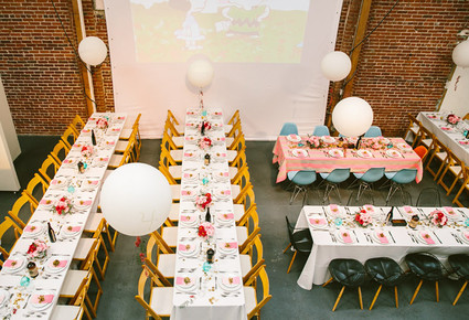 Modern wedding reception