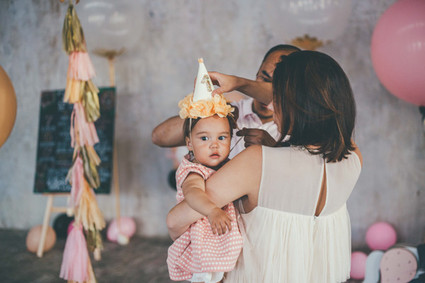 blush and gold first birthday