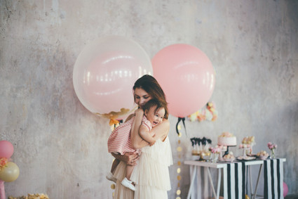 blush and gold first birthday