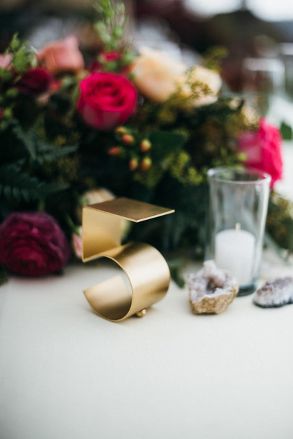 Gold table number Inspiration