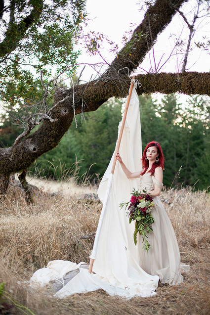 Outdoor bridal portrait