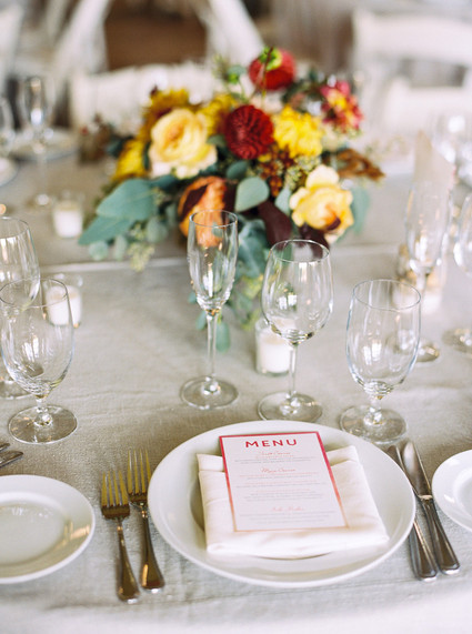 Fall wedding florals