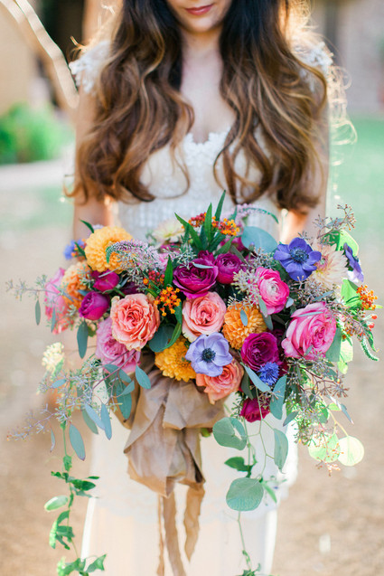 Colorful bridal bouquet