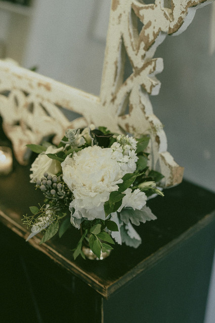 White wedding florals