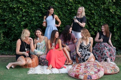 Eclectic outdoor dinner party