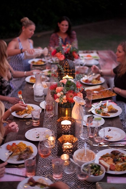 Eclectic outdoor dinner party