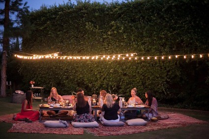 Eclectic outdoor dinner party