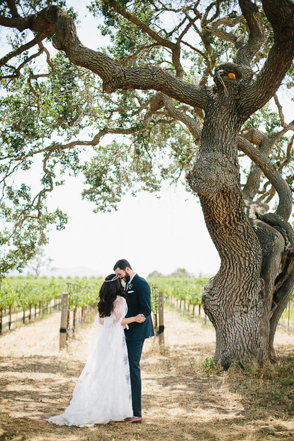 Vineyard wedding portrait