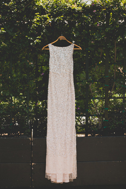 Gold sparkle wedding dress