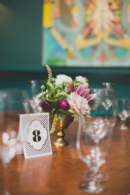 Art Deco wedding table decor