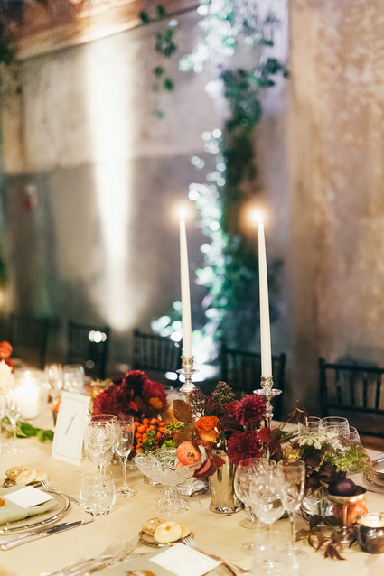 Romantic autumn tablescape