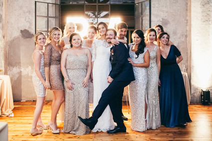 Metallic wedding party