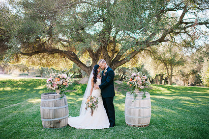 Outdoor wedding portrait