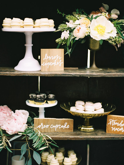 Wooden dessert signage