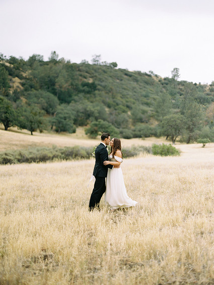 Outdoor wedding portrait