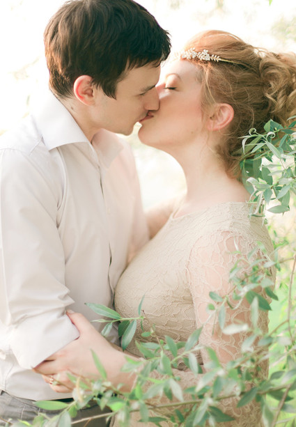 Romantic wedding portrait