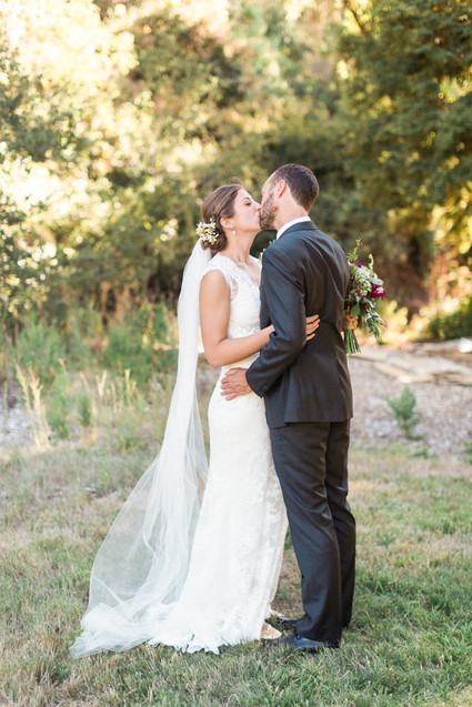 Outdoor wedding portrait