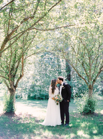 Outdoor wedding portrait