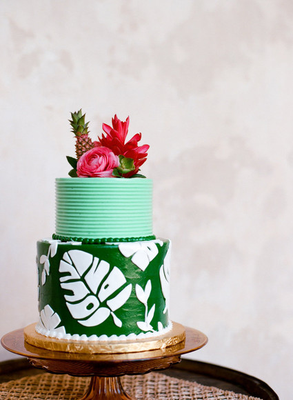 Tropical wedding cake