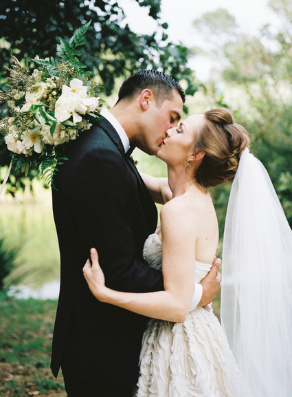 Outdoor wedding portrait